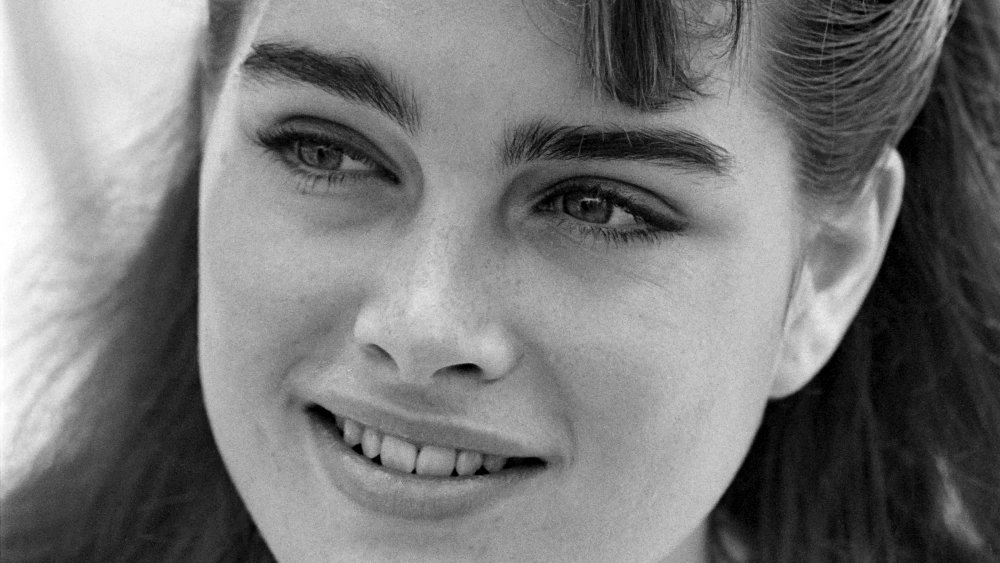 Brooke Shields, showing off one of the best eyebrow trends in history