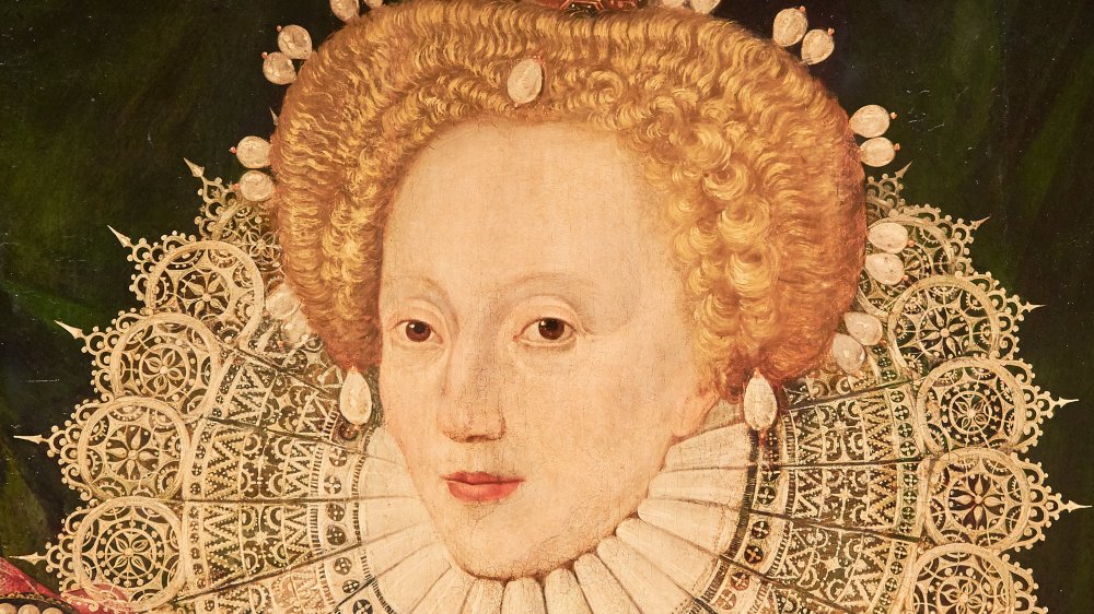 Queen Elizabeth I, showing off one of the worst eyebrow trends in history