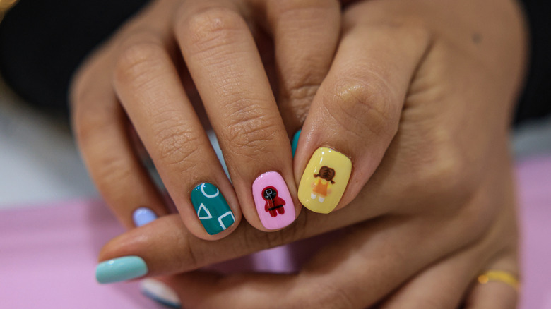 Squid Games nail art design