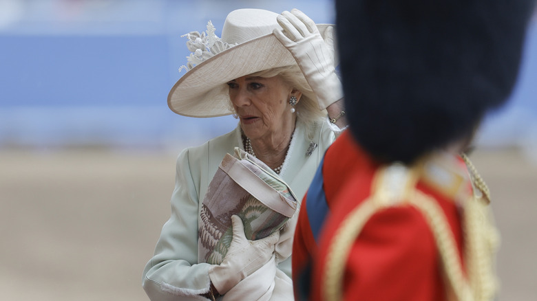 Queen Camilla walking