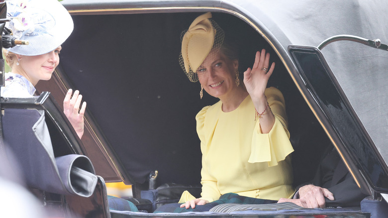 Sophie, Duchess of Edinburgh waving