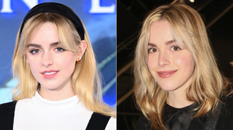 Photo of Mckenna Grace next to photo of Kiernan Shipka