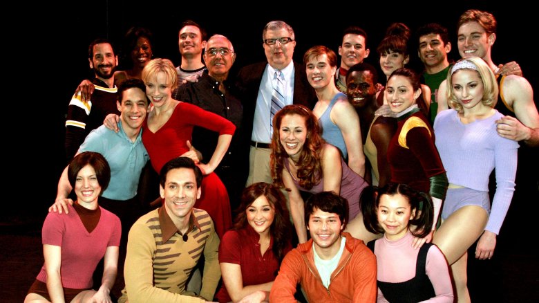 Alisan Porter and the cast of A Chorus Line