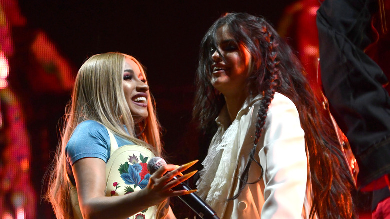 Cardi B and Selena Gomez perform together