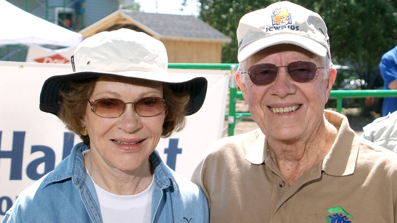 Rosalyn and Jimmy Carter smiling