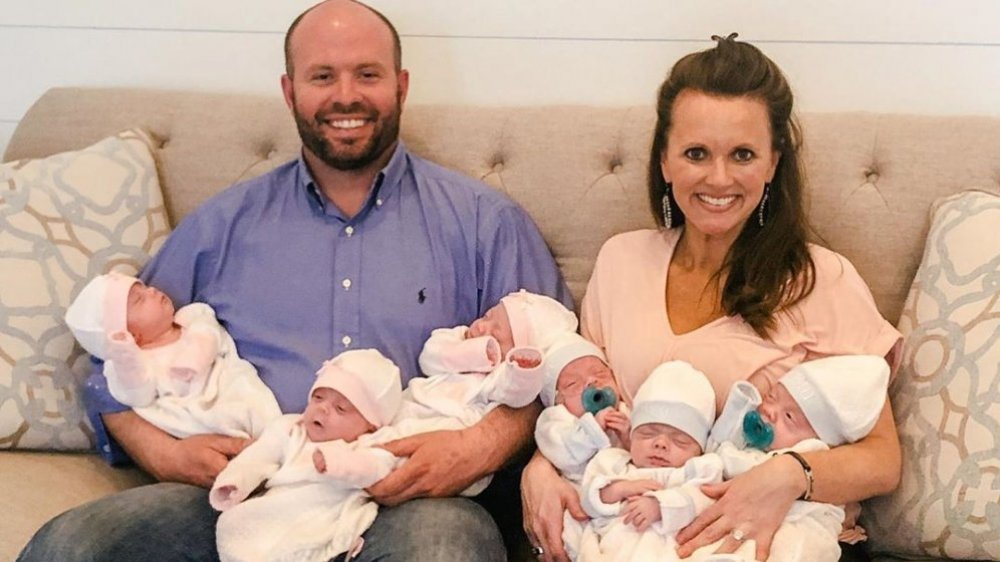 Eric and Courtney Waldrop and their babies