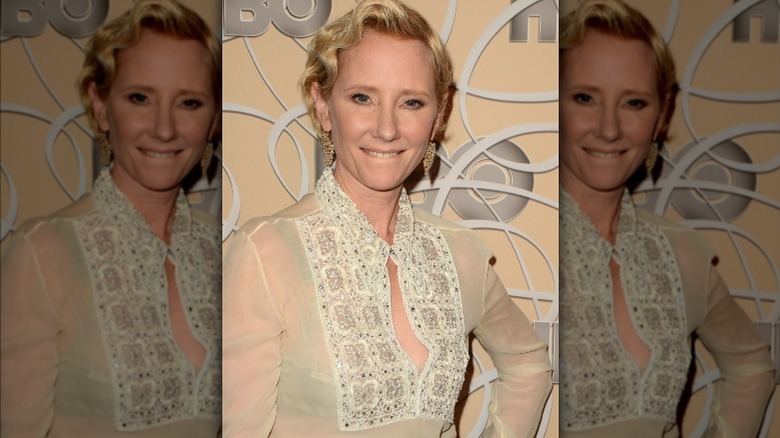 Anne Heche posing at event