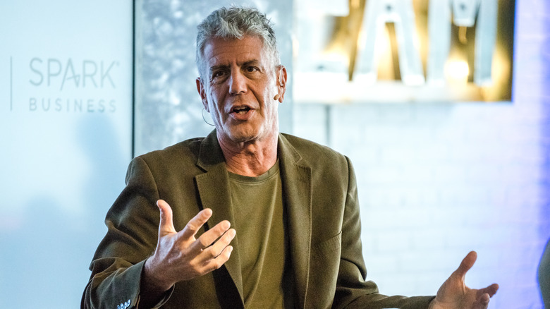 Anthony Bourdain speaking at event