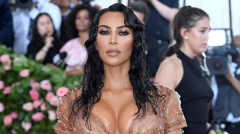Kim Kardashian's wet hair look at the Met Gala