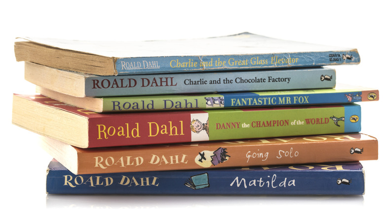 Stack of books by Roald Dahl