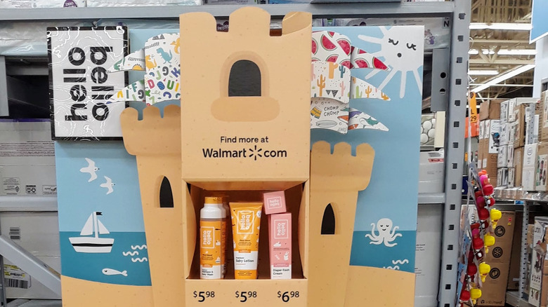 Hello Bello products on display in Walmart