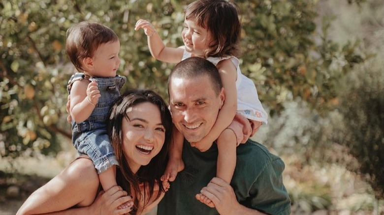 Bekah Martinez and her partner and kids