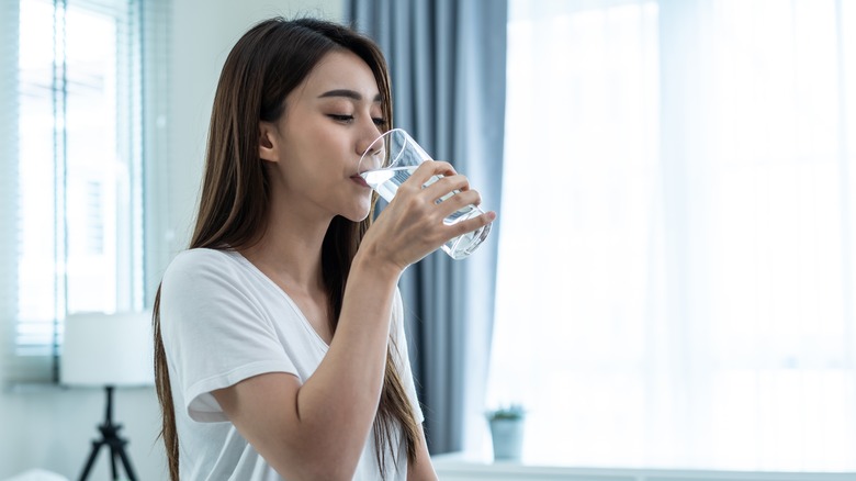 Woman drinking water 