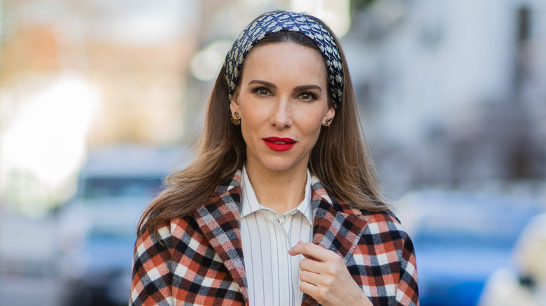 Woman with headscarf updo