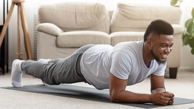 Man doing plank