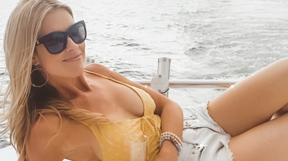 Christina Anstead on a boat