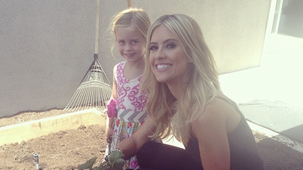 Christina Anstead gardening with her daughter