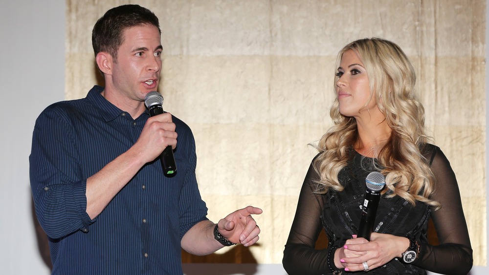 Christina Anstead and Tarek El Moussa talking