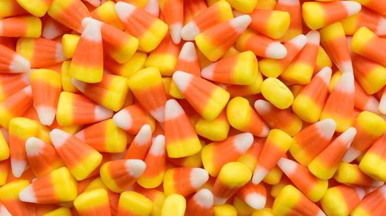 A pile of candy corn, the least popular Halloween candy