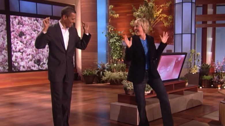 Barack Obama and Ellen DeGeneres dancing