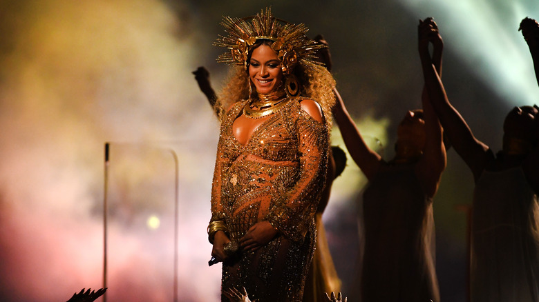 Women's Beyonce Like Bodysuit Renaissance Tour Costume Hand Grab