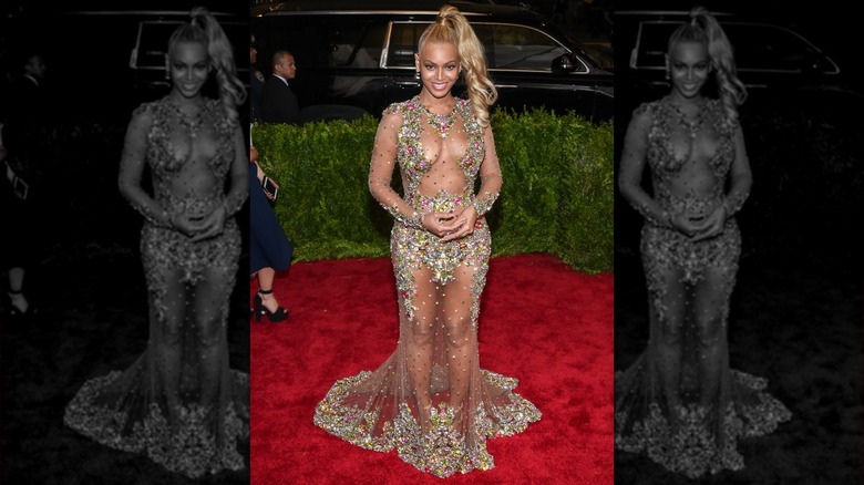 Beyoncé Met Gala 2015 sheer dress 