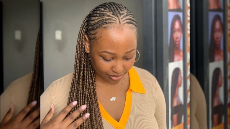 woman with fulani braids