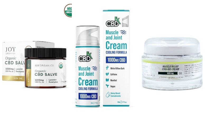 Three CBD cream options