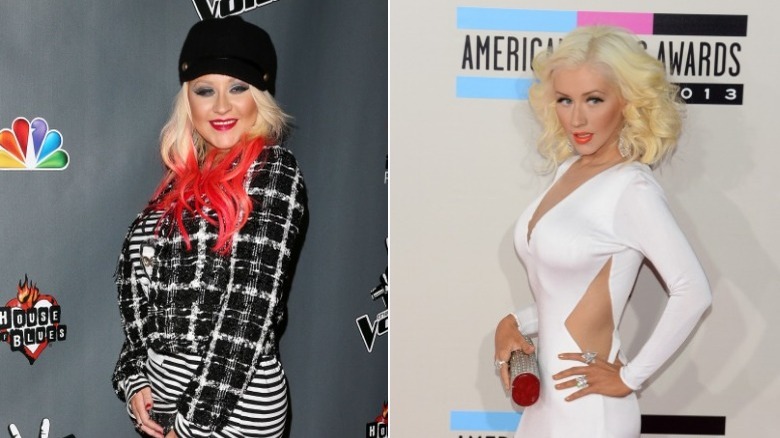 Christina Aguilera before and after body transformation