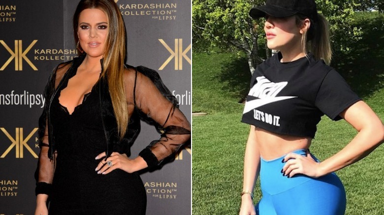 Khloe Kardashian before and after body transformation