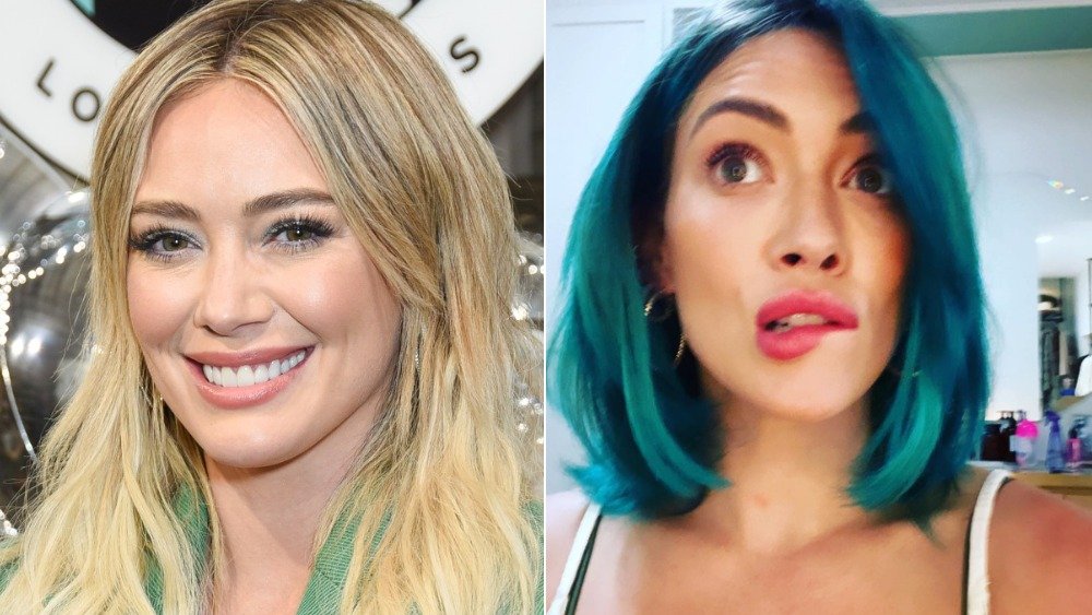 Hilary Duff's celebrity hair transformation in quarantine