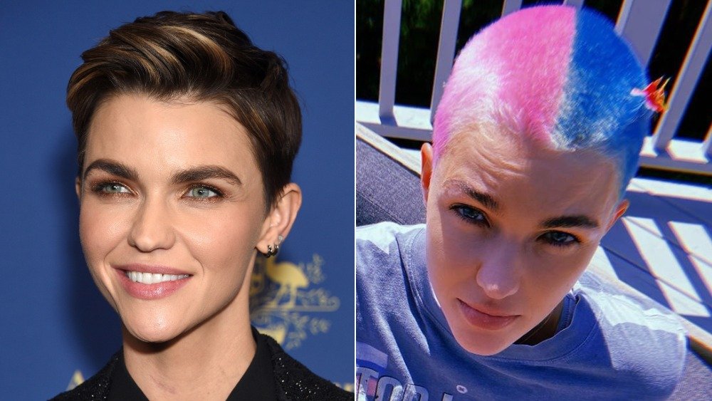 Ruby Rose's celebrity hair transformation in quarantine