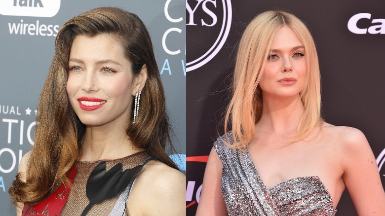 Jessica Biel and Elle Fanning on the red carpet