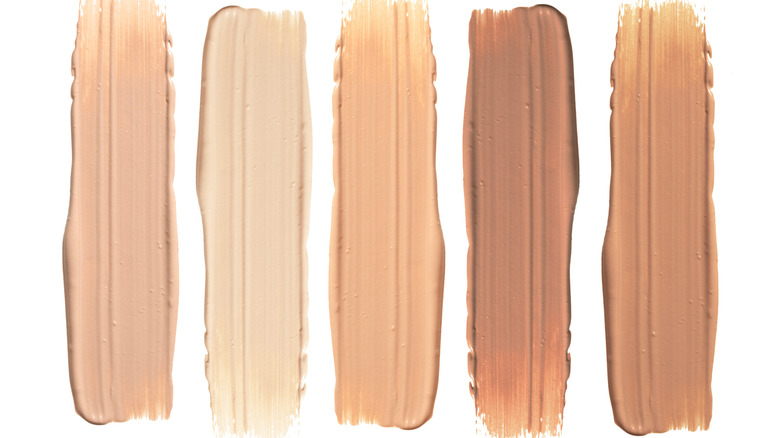 Swatches of concealer