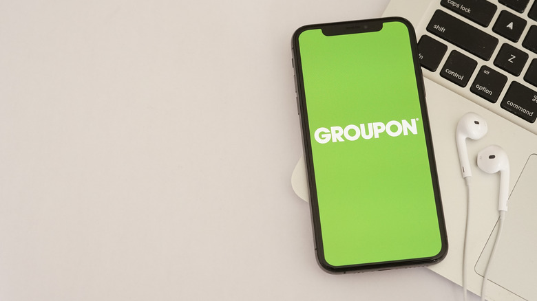 Groupon app on a smartphone