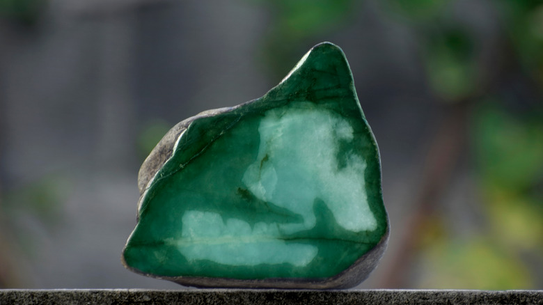 jade stone on display