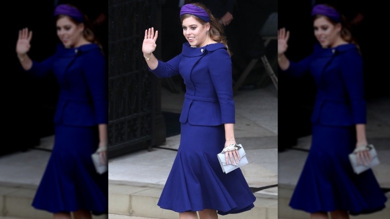 Princess Beatrice at Princess Eugenie's wedding