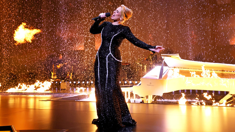 Adele performing