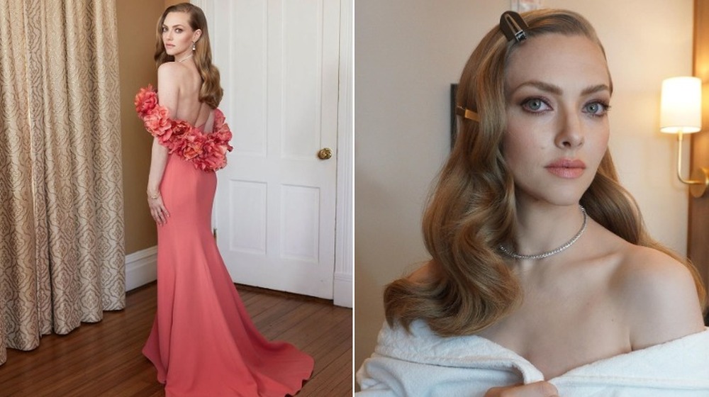 Amanda Seyfried in pink dress