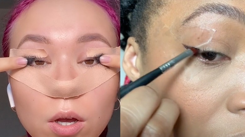 TikTok eyeliner hack videos