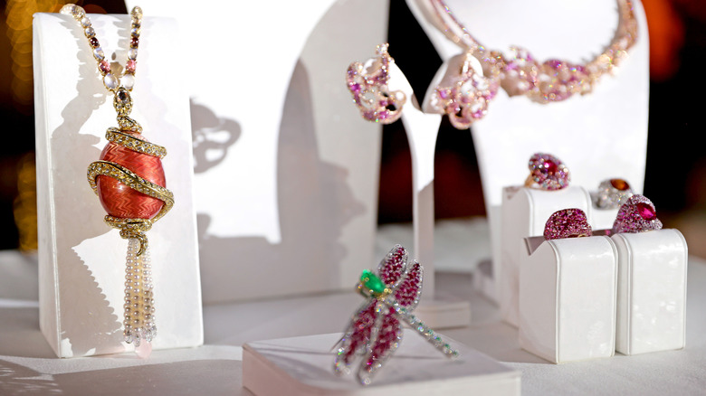 Fabergé jewelry on display