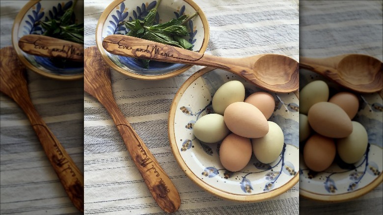 Engraved Wood Spoons hostess gift from Etsy