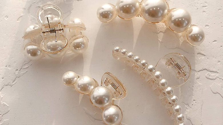 Pearl Hair Claw Clips from Amazon