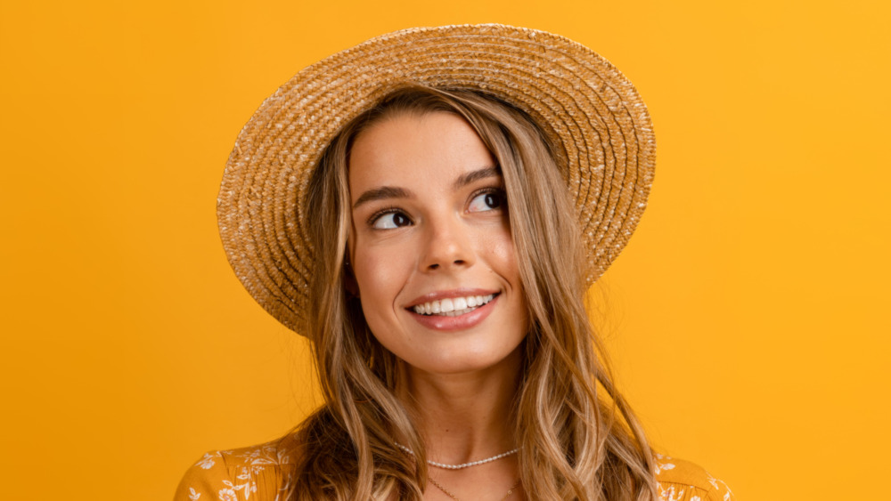 Woman wearing hat