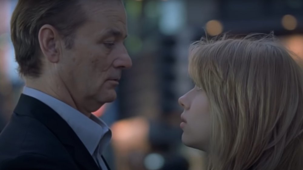 Bill Murray and Scarlett Johansson, who shared an unscripted kiss in Lost in Translation