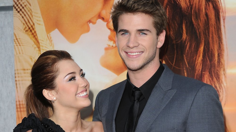 Liam Hemsworth and Miley Cyrus, who shared an unscripted kiss during The Last Song