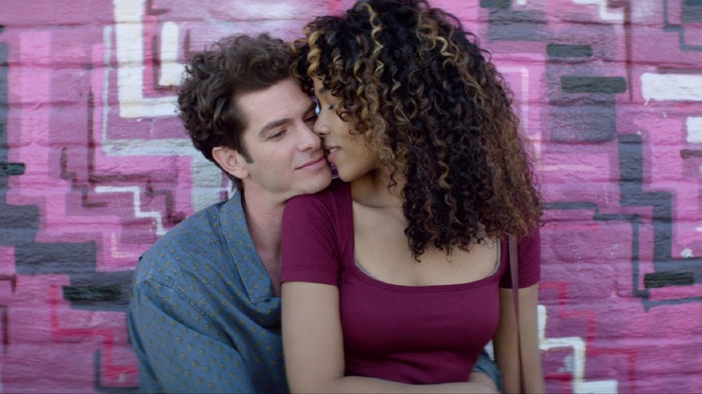 Andrew Garfield and Alexandra Shipp snuggle