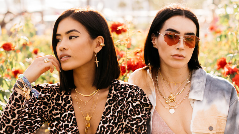 Two women at a festival