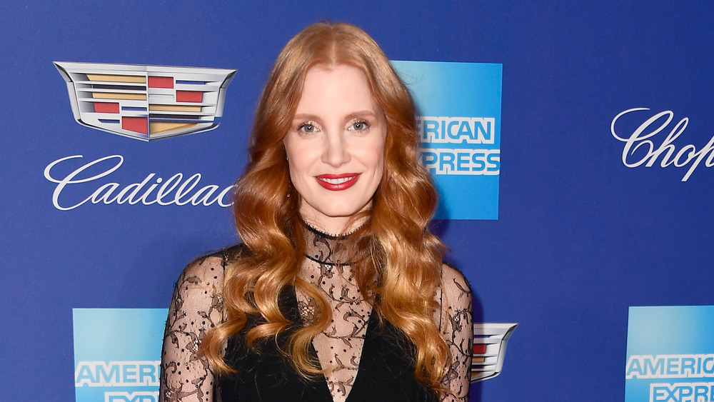 Jessica Chastain with wavy hair