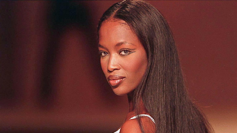 Naomi Campbell, 1990s, showing off 2020 makeup trend of contouring